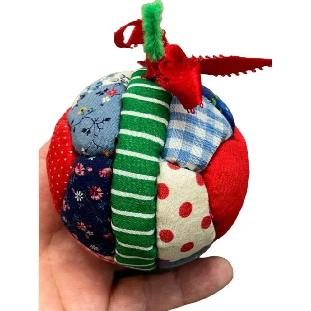 Handmade Patchwork Quilt Vintage Hanging Ornament‎ Christmas Ball